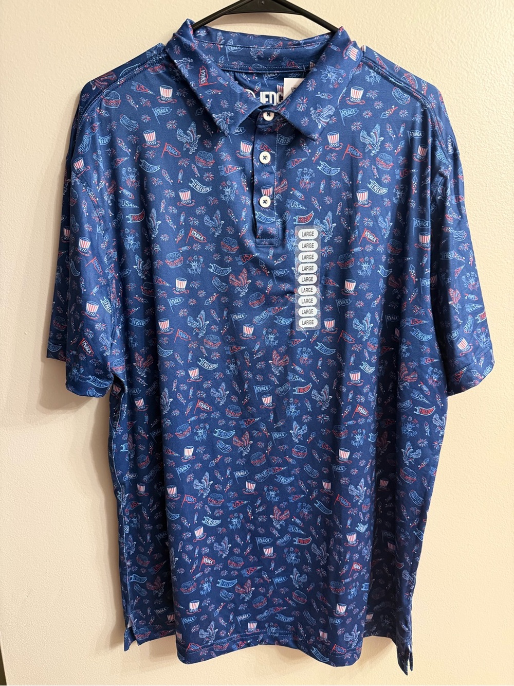 Jedco Patriotic Polo Shirt - Men’s Large
